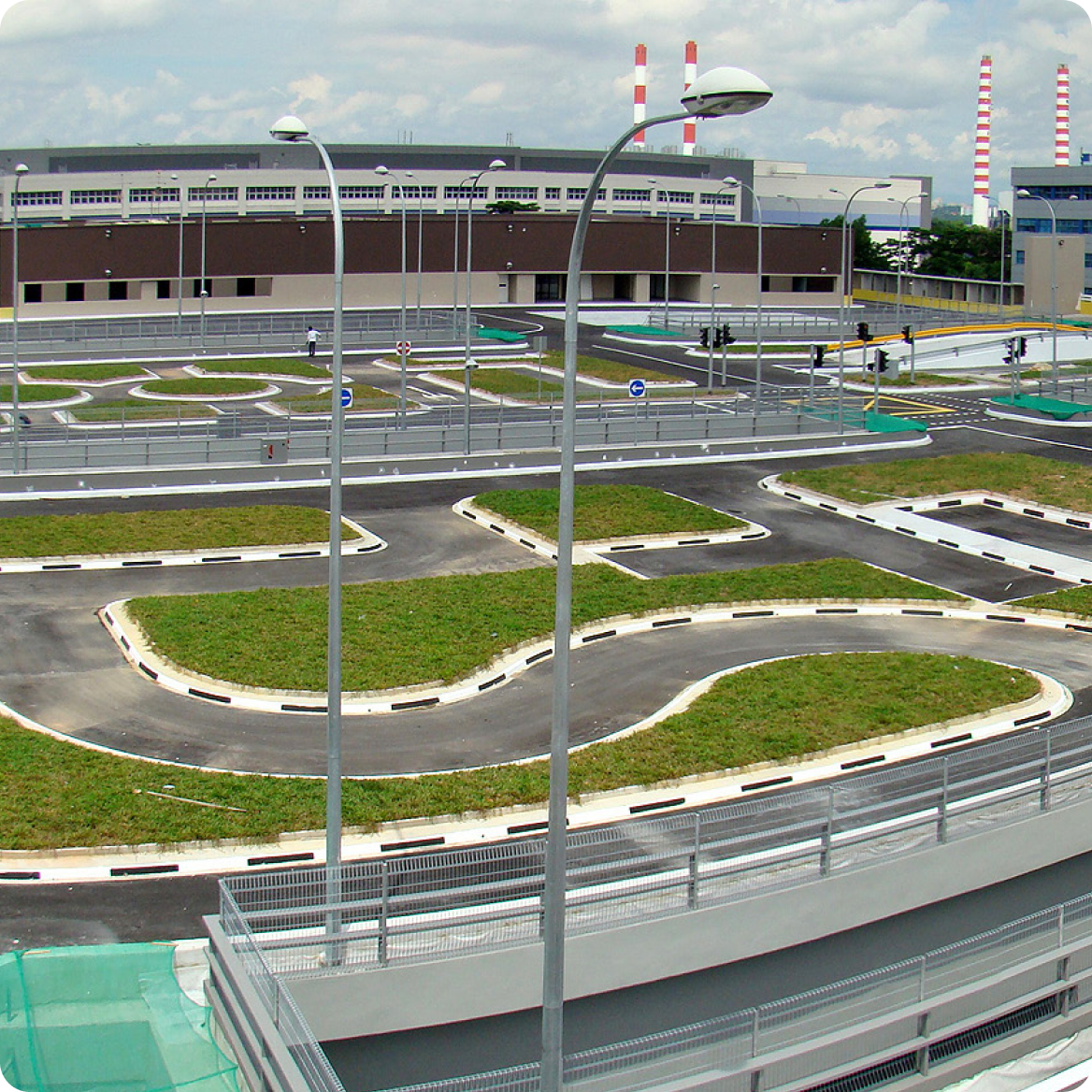 The first multi-storey driving circuit in Woodlands